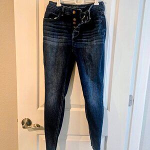 Maurice's Button Fly Skinny Jeans, Dark Denim Wash